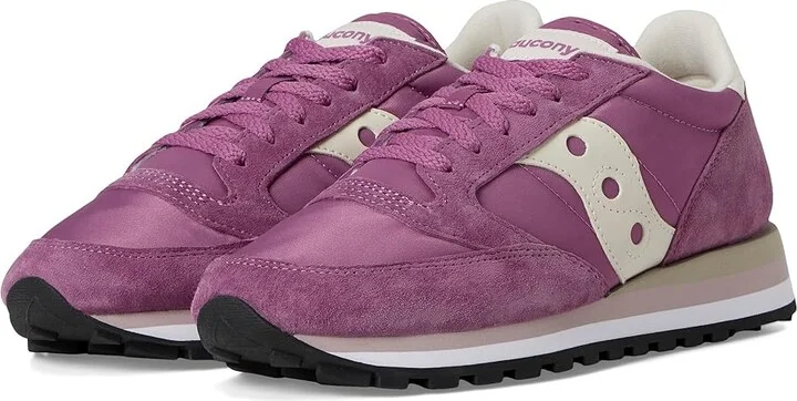 Saucony Originals Jazz Triple Women's Shoes Purple/Cream : 5.5 B - Medium, Textile/Synthetic