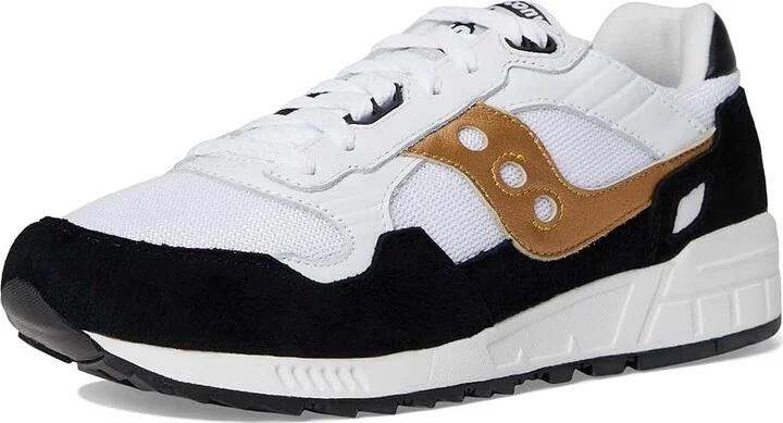 Saucony Originals Shadow 5000 Lace-up Boots White/Black/Gold : Men's 7.5 - Women's 9 Medium, Suede/Textile - Image 5