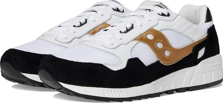 Saucony Originals Shadow 5000 Lace-up Boots White/Black/Gold : Men's 7.5 - Women's 9 Medium, Suede/Textile