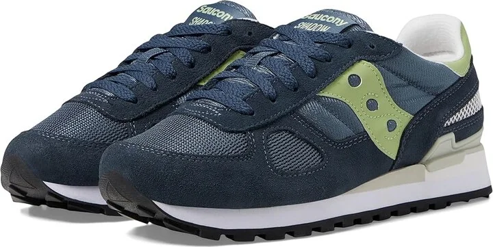 Saucony Originals Shadow Original Men's Classic Shoes Navy/Lime : Men's 6.5 - Women's 8 Medium, Rubber/Suede