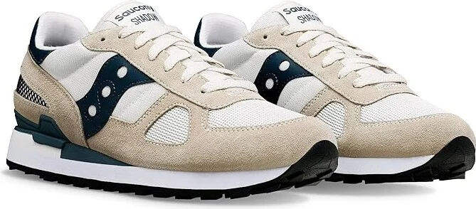 Saucony Originals Shadow Original Men's Classic Shoes White/Navy : Men's 7 - Women's 8.5 Medium, Rubber/Suede