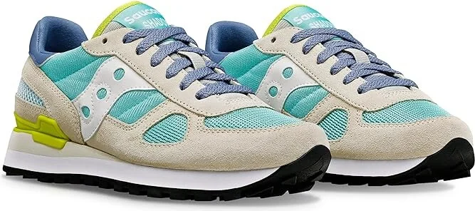 Saucony Originals Shadow Original Women's Classic Shoes Aqua/Sand : 5 B - Medium, Suede/Synthetic/Textile