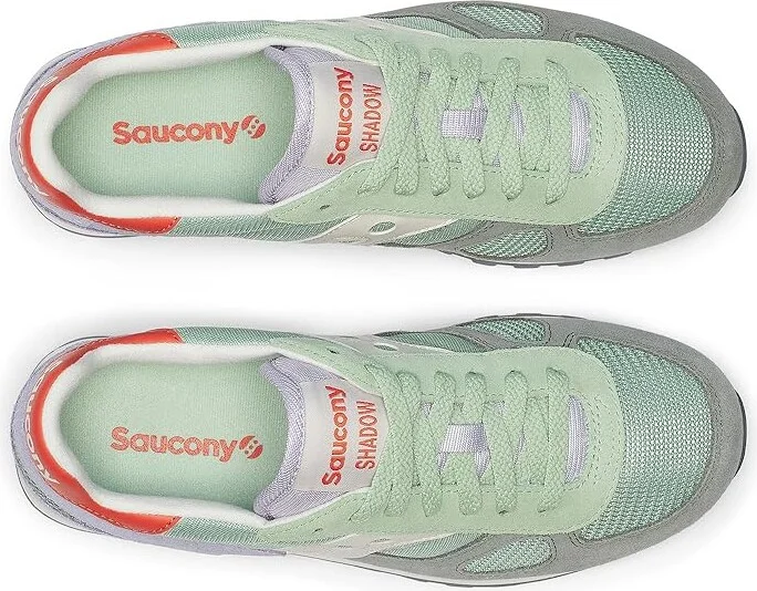 Saucony Originals Shadow Original Women's Classic Shoes Green/Lilac : 5 B - Medium, Suede/Synthetic/Textile - Image 2
