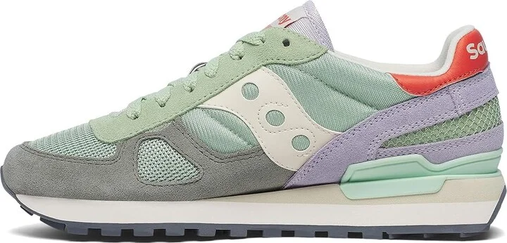 Saucony Originals Shadow Original Women's Classic Shoes Green/Lilac : 5 B - Medium, Suede/Synthetic/Textile - Image 5