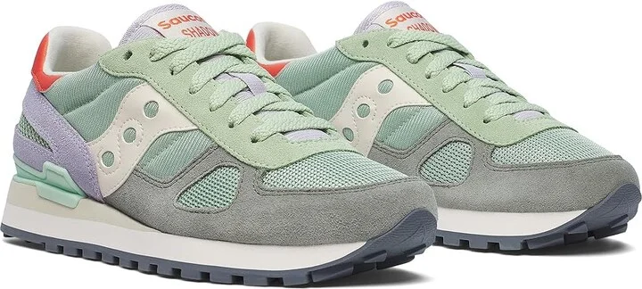 Saucony Originals Shadow Original Women's Classic Shoes Green/Lilac : 5 B - Medium, Suede/Synthetic/Textile