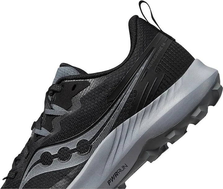 Saucony Peregrine 14 Men's Shoes Black/Carbon : 7 E - Wide, Synthetic - Image 4