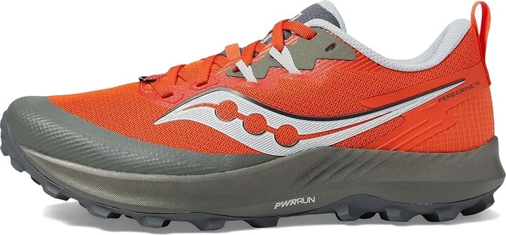 Saucony Peregrine 14 Men's Shoes Pepper/Bough : 8 D - Medium, Synthetic - Image 5