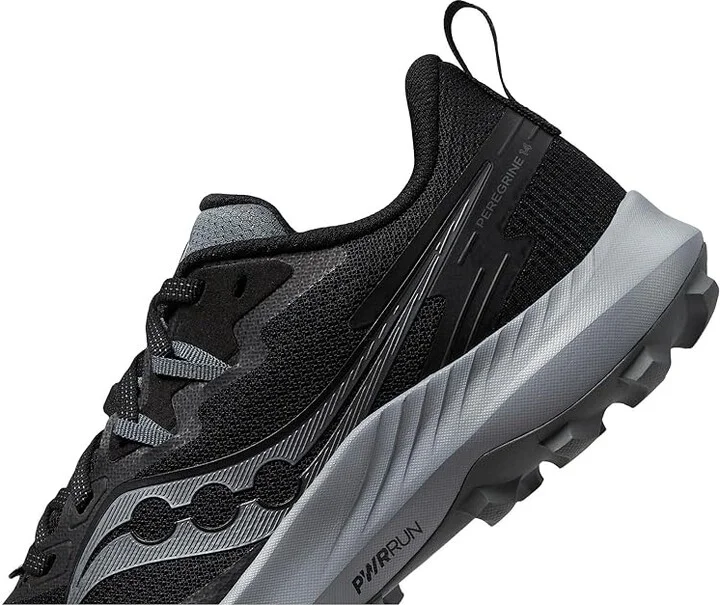 Saucony Peregrine 14 Women's Shoes Black/Carbon : 5.5 D - Wide - Image 4
