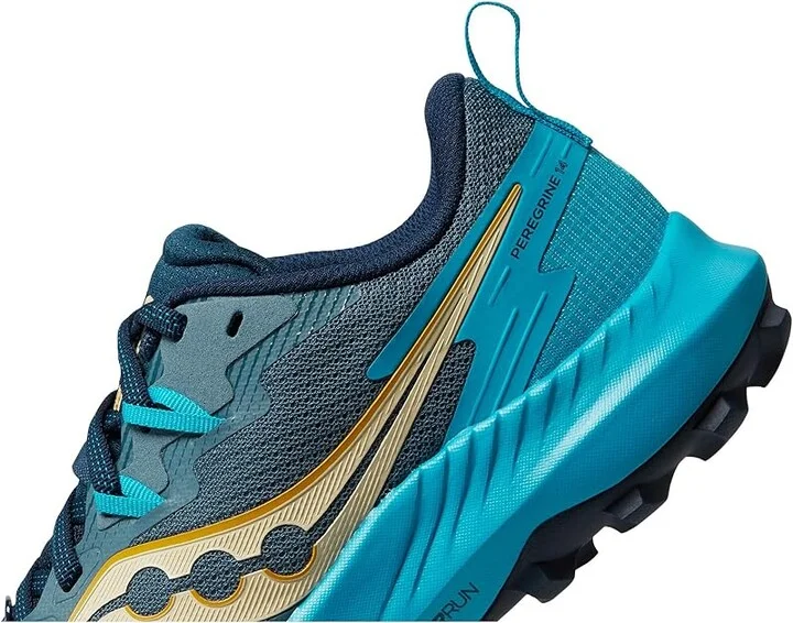 Saucony Peregrine 14 Women's Shoes Mirage/Viziblue : 5.5 B - Medium - Image 4
