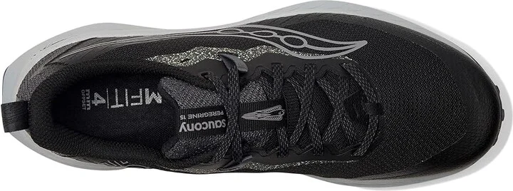 Saucony Peregrine 15 Men's Running Shoes Black/Shadow : 10 D - Medium, Leather - Image 2