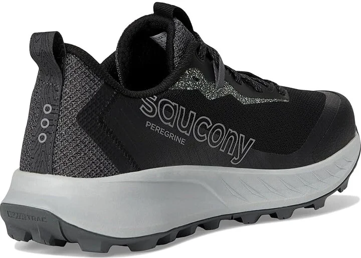 Saucony Peregrine 15 Men's Running Shoes Black/Shadow : 10 D - Medium, Leather - Image 4