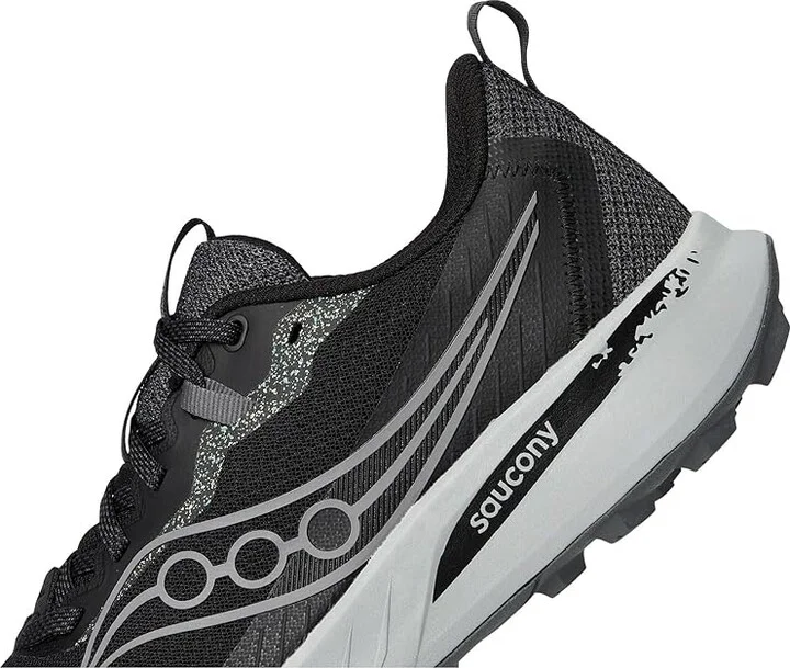 Saucony Peregrine 15 Men's Running Shoes Black/Shadow : 10 D - Medium, Leather - Image 7
