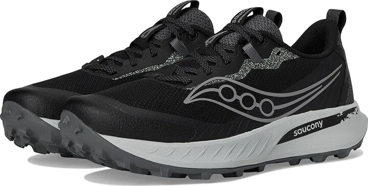 Saucony Peregrine 15 Men's Running Shoes Black/Shadow : 10 D - Medium, Leather