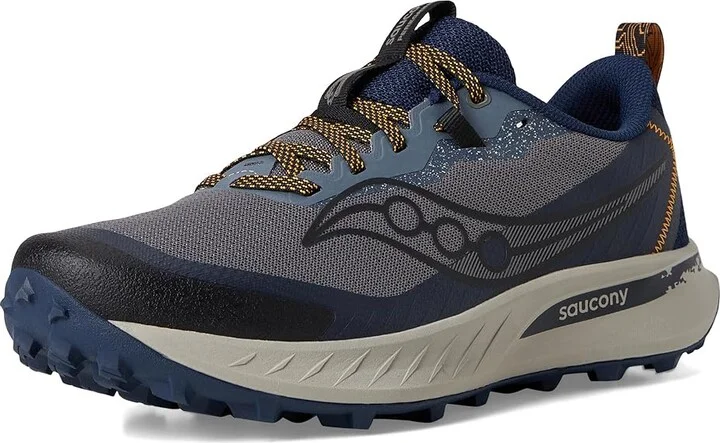 Saucony Peregrine 15 Men's Running Shoes Cinder/Navy : 13 D - Medium, Leather - Image 5