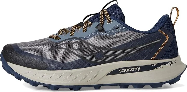 Saucony Peregrine 15 Men's Running Shoes Cinder/Navy : 13 D - Medium, Leather - Image 6