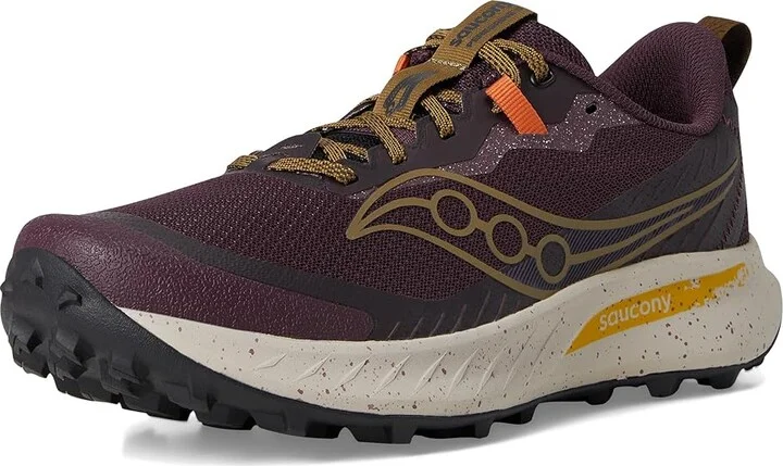 Saucony Peregrine 15 Men's Running Shoes Wine/Kodiak : 12.5 D - Medium, Leather - Image 5