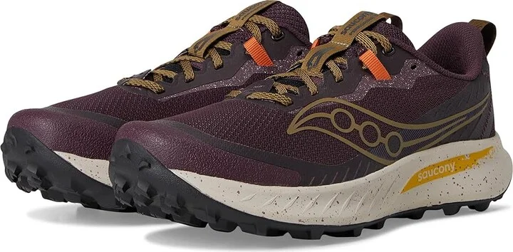 Saucony Peregrine 15 Men's Running Shoes Wine/Kodiak : 12.5 D - Medium, Leather