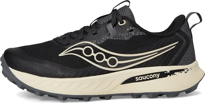 Saucony Peregrine 15 Women's Running Shoes Black/Pearl : 11.5 D - Wide, Leather - Image 6