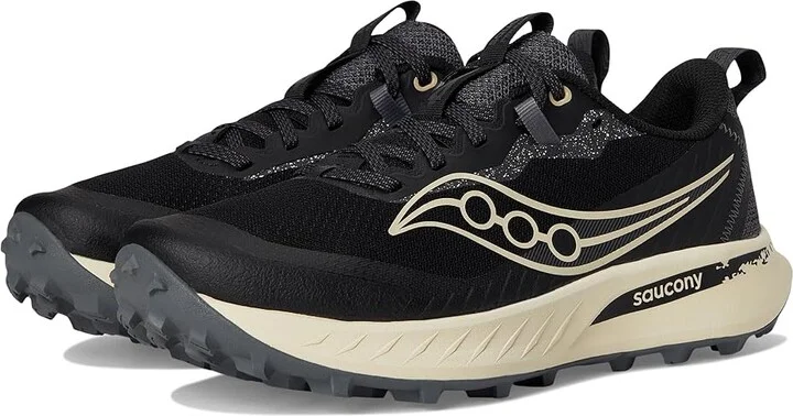 Saucony Peregrine 15 Women's Running Shoes Black/Pearl : 11.5 D - Wide, Leather