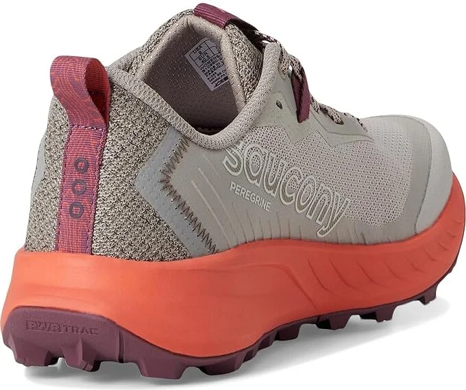 Saucony Peregrine 15 Women's Running Shoes Oat/Salmon : 6 B - Medium, Leather - Image 4