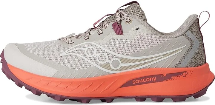 Saucony Peregrine 15 Women's Running Shoes Oat/Salmon : 6 B - Medium, Leather - Image 6
