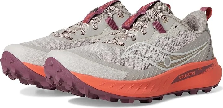 Saucony Peregrine 15 Women's Running Shoes Oat/Salmon : 6 B - Medium, Leather