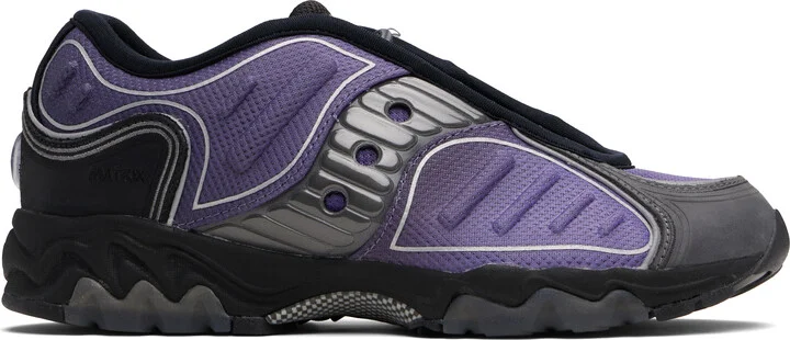 Saucony Purple & Black Matrix Fade Sneakers
