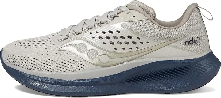 Saucony Ride 17 Men's Shoes Dove/Navy : 8 D - Medium, Synthetic/Textile - Image 5