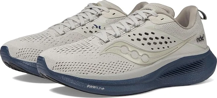 Saucony Ride 17 Men's Shoes Dove/Navy : 8 D - Medium, Synthetic/Textile
