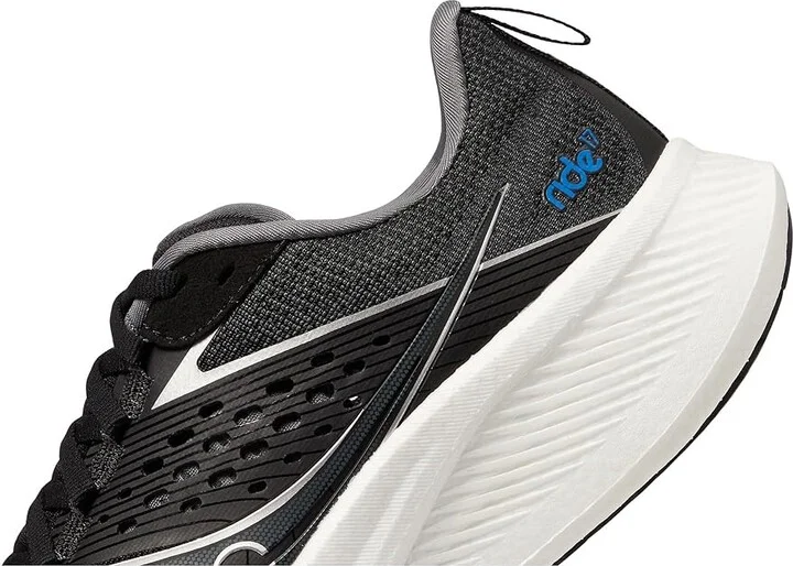 Saucony Ride 17 Women's Shoes Black/White 1 : 5 B - Medium, Synthetic - Image 4
