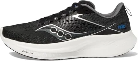 Saucony Ride 17 Women's Shoes Black/White 1 : 5 B - Medium, Synthetic - Image 5