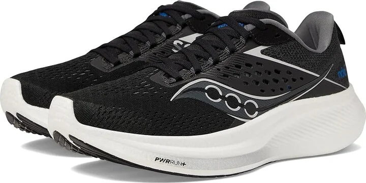 Saucony Ride 17 Women's Shoes Black/White 1 : 5 B - Medium, Synthetic