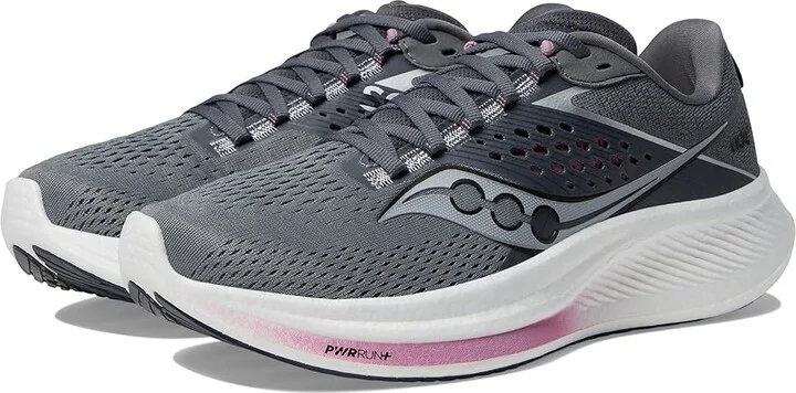 Saucony Ride 17 Women's Shoes Cinder/Orchid : 5 B - Medium, Synthetic