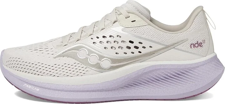 Saucony Ride 17 Women's Shoes Moon/Viola : 5 B - Medium, Synthetic - Image 5