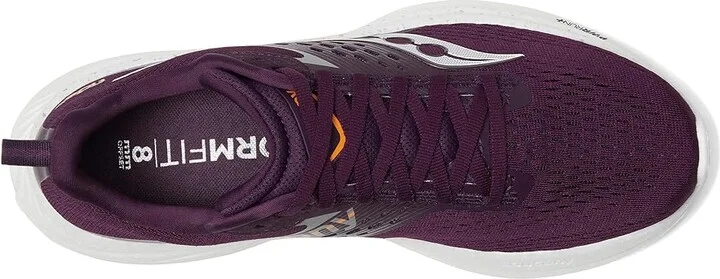 Saucony Ride 17 Women's Shoes Plum/White : 5 B - Medium, Synthetic - Image 2