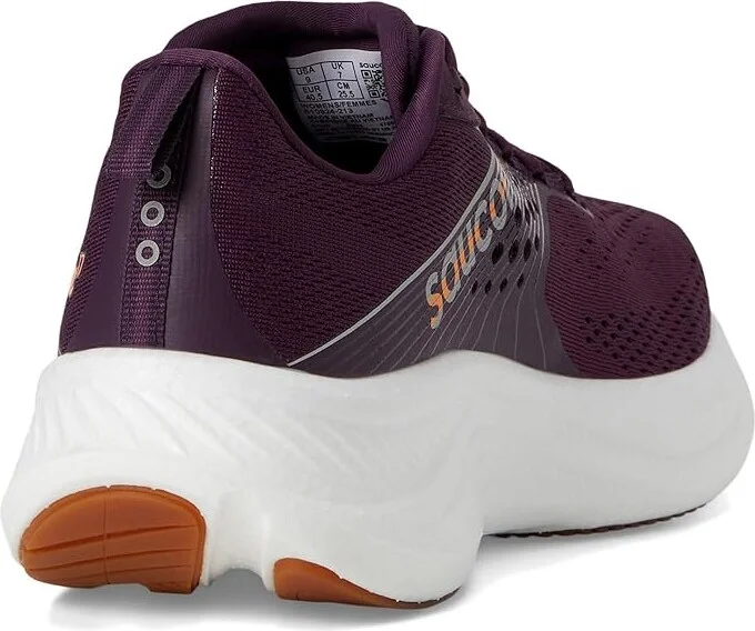 Saucony Ride 17 Women's Shoes Plum/White : 5 B - Medium, Synthetic - Image 4