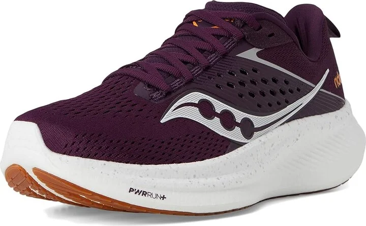 Saucony Ride 17 Women's Shoes Plum/White : 5 B - Medium, Synthetic - Image 5