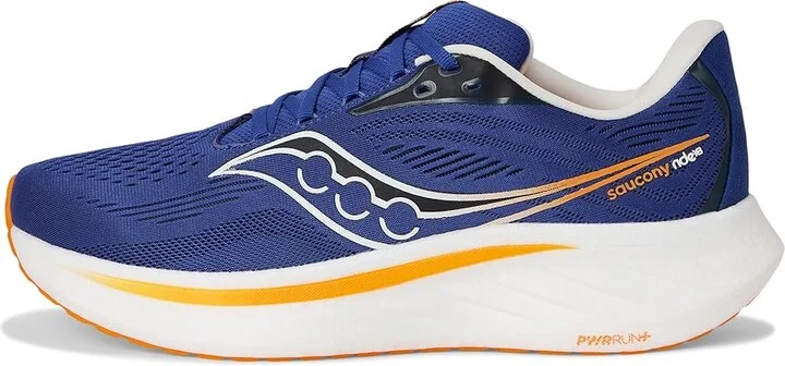 Saucony Ride 18 Men's Running Shoes Azurite/Peel : 9 EE - Wide, Leather - Image 6