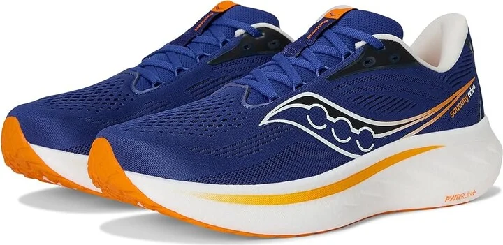 Saucony Ride 18 Men's Running Shoes Azurite/Peel : 9 EE - Wide, Leather