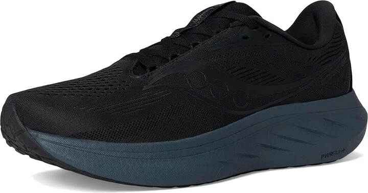 Saucony Ride 18 Men's Running Shoes Black/Shadow : 8.5 D - Medium, Leather - Image 5