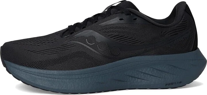 Saucony Ride 18 Men's Running Shoes Black/Shadow : 8.5 D - Medium, Leather - Image 6