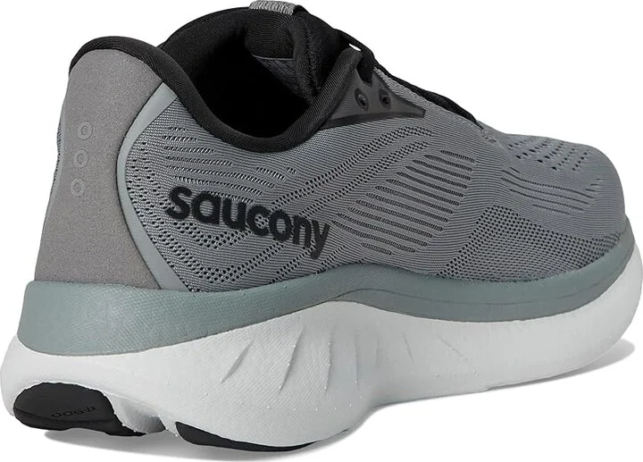 Saucony Ride 18 Men's Running Shoes Cinder/Black : 9 D - Medium, Leather - Image 4
