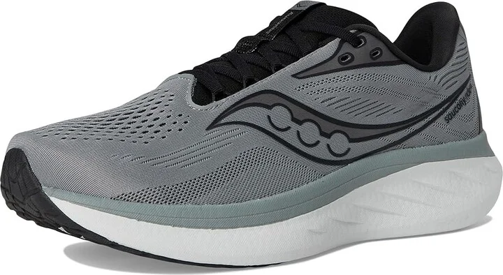 Saucony Ride 18 Men's Running Shoes Cinder/Black : 9 D - Medium, Leather - Image 5