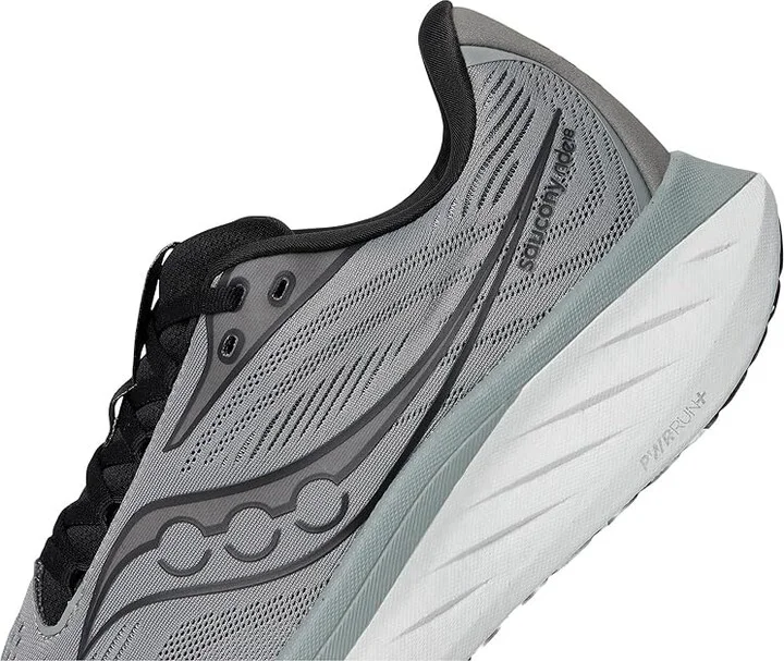 Saucony Ride 18 Men's Running Shoes Cinder/Black : 9 D - Medium, Leather - Image 7