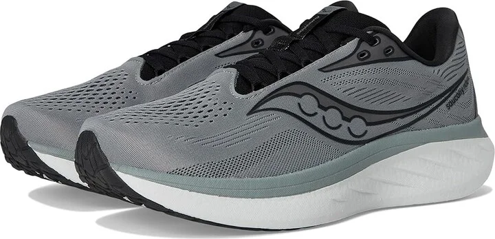 Saucony Ride 18 Men's Running Shoes Cinder/Black : 9 D - Medium, Leather