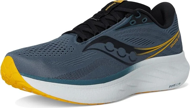 Saucony Ride 18 Men's Running Shoes Dusk/Pollen : 8.5 D - Medium, Leather - Image 5