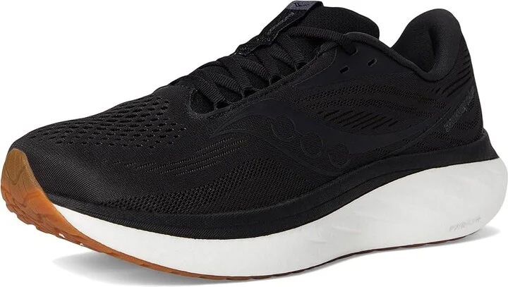 Saucony Ride 18 Women's Running Shoes Black/Gum : 8 B - Medium, Leather - Image 5