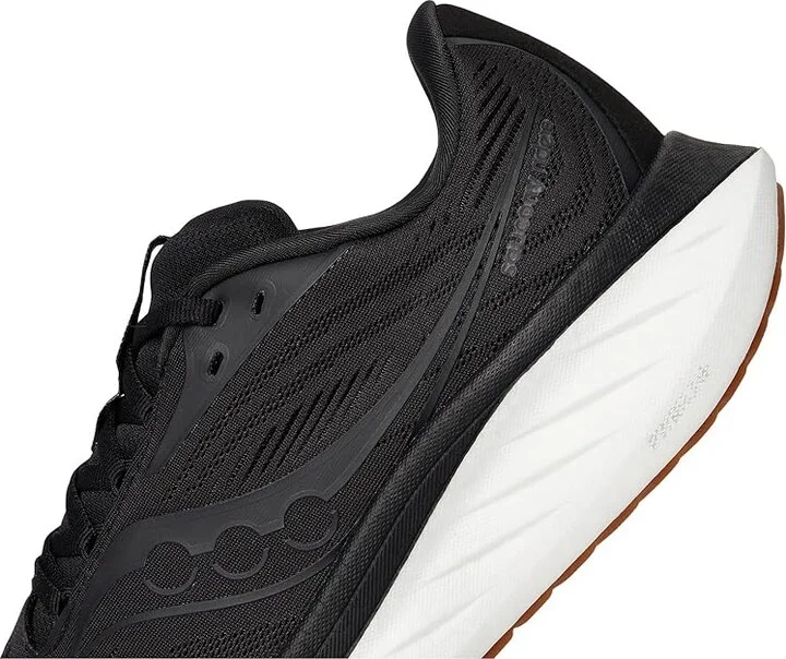 Saucony Ride 18 Women's Running Shoes Black/Gum : 8 B - Medium, Leather - Image 7