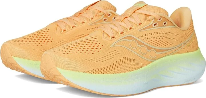 Saucony Ride 18 Women's Running Shoes Peach/Sunny : 11 B - Medium, Leather