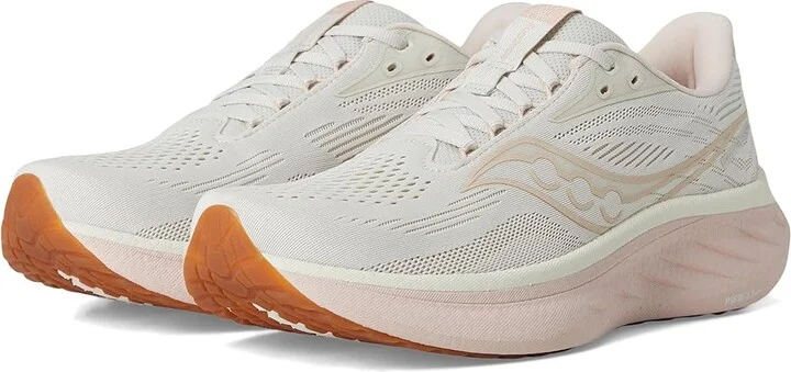 Saucony Ride 18 Women's Running Shoes Quartz/Peony : 11 B - Medium, Leather